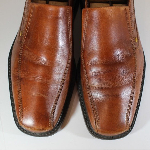 ECCO Brown Tan Sip On Loafer Leather Comfort Shoe 41 - Picture 4 of 11